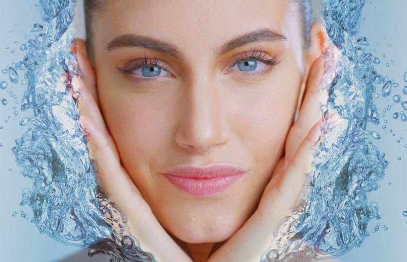hidratar la piel agua